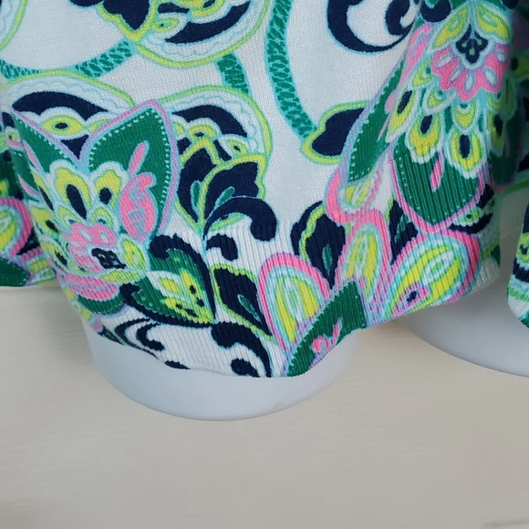 Talbots Petites WomenCardigan Sweater V-Neck Colorful Paisley XLp - Picture 5 of 12